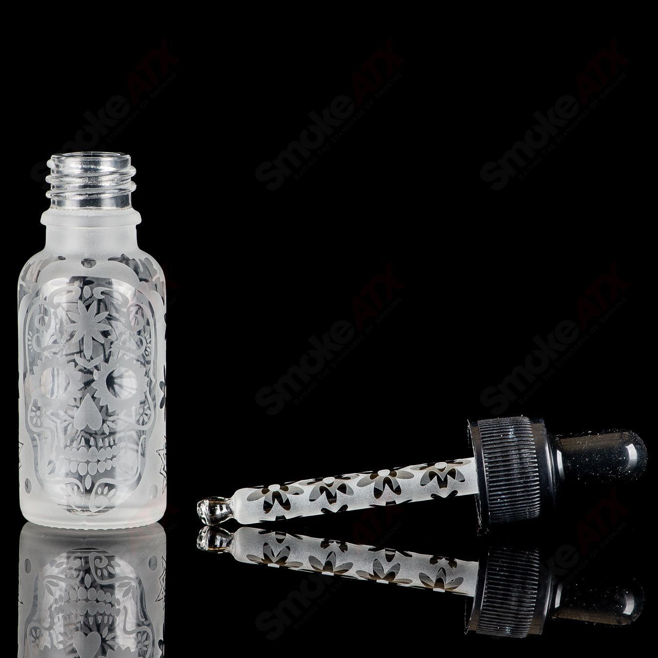 Sandblasted Iso Dropper Fatal Facets - Smoke ATX