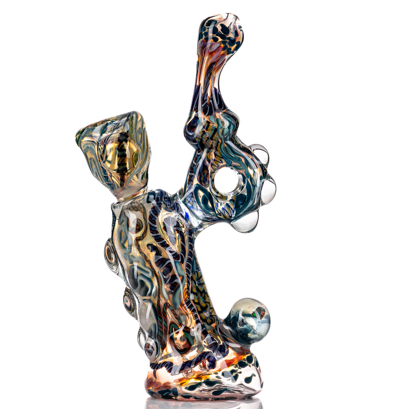 ISO Chaos Sherlock Bubbler w/14mm Bowl by Molten - Smoke ATX 