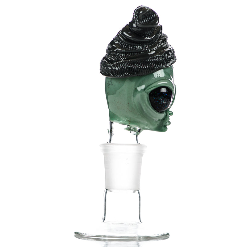 18mm Alien Bowl Slide Ghost Glass - Smoke ATX