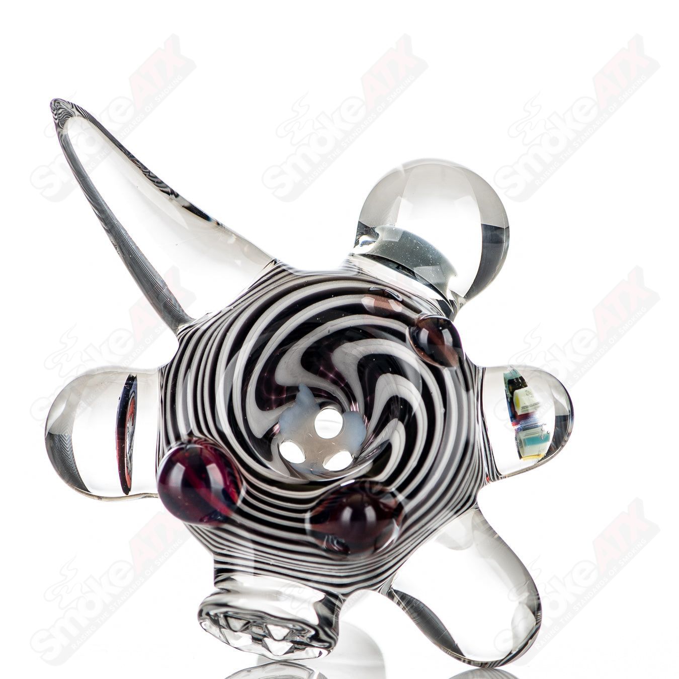 #4 19mm Full Color Worked Horn Milli Bowl JMass - Smoke ATX