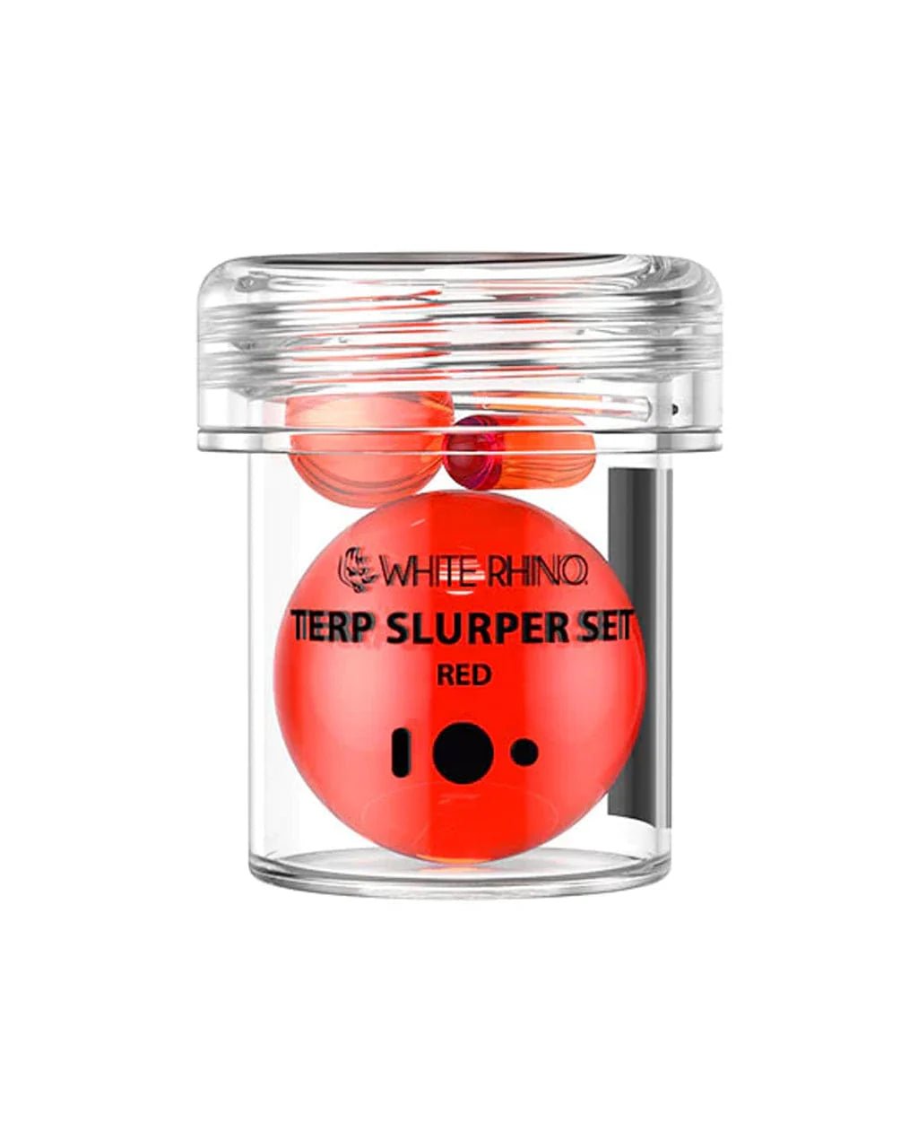 3pc Terp Slurper Set (Red) White Rhino - Smoke ATX