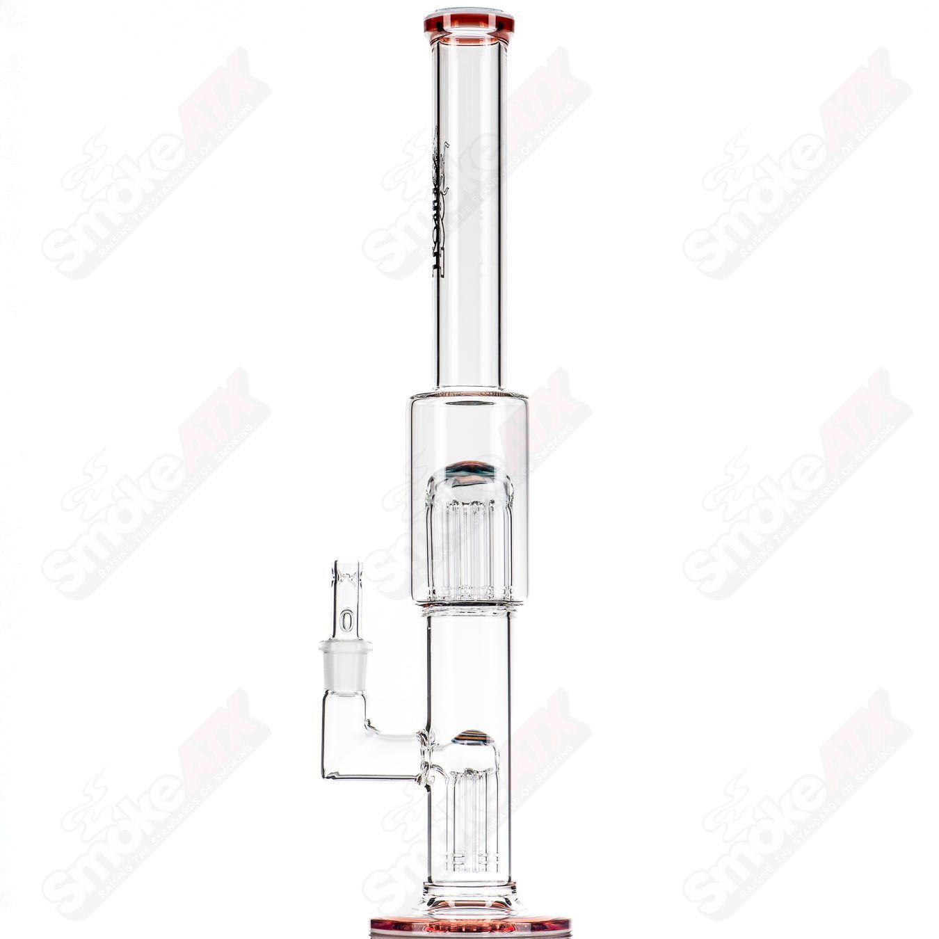 4 18mm 7/13 Arm Perc w/ Reversal Caps Toro Glass - Smoke ATX