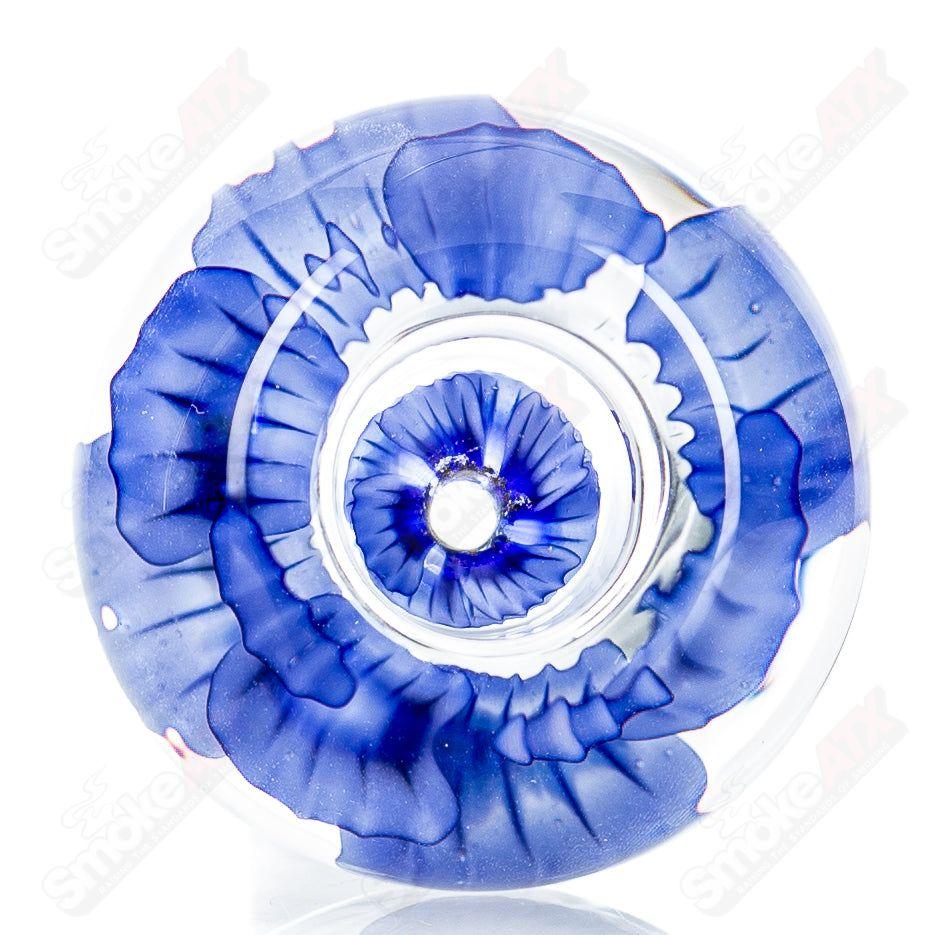 4 18mm Flower Marble Bowl by Swan Glass - Smoke ATX