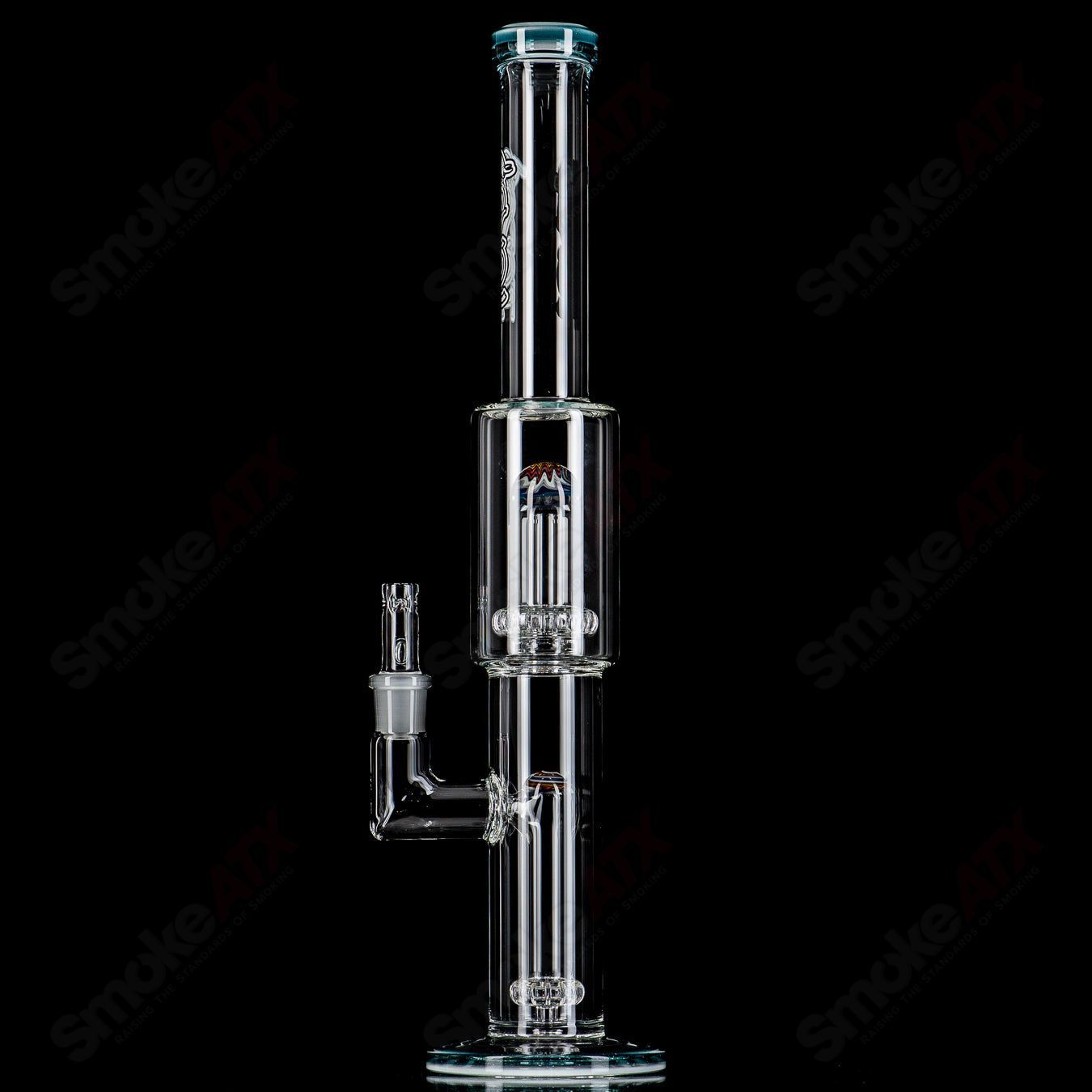 4 18mm Full Size Circ to Circ w/ Reversal Caps by Toro Glass - Smoke ATX