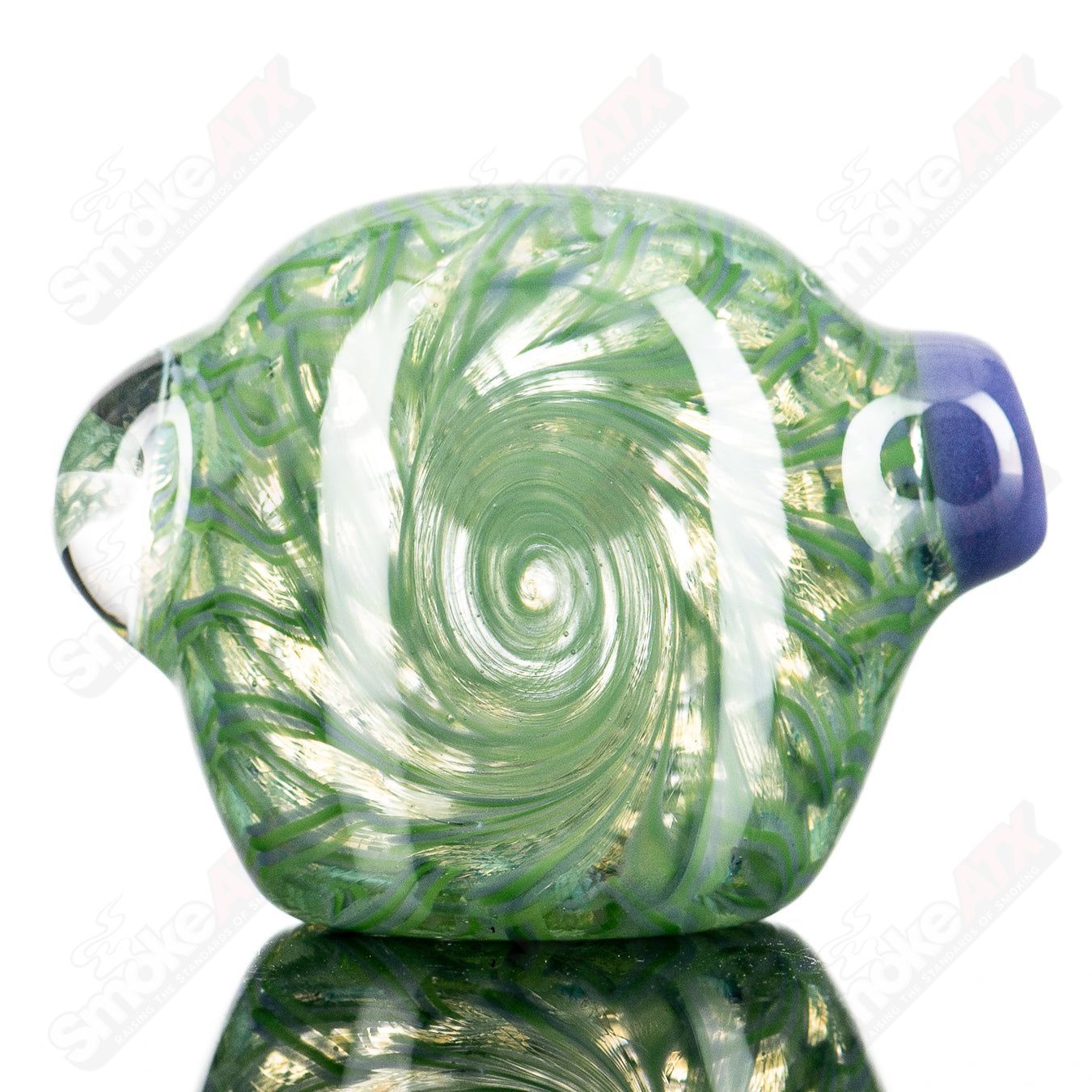 4 Lattice Coil Spoon by JMK Glass - Smoke ATX