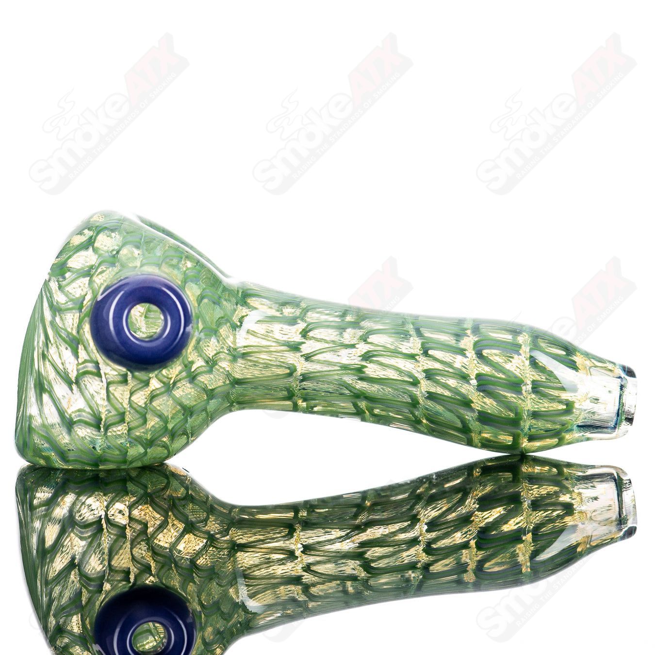 4 Lattice Coil Spoon by JMK Glass - Smoke ATX