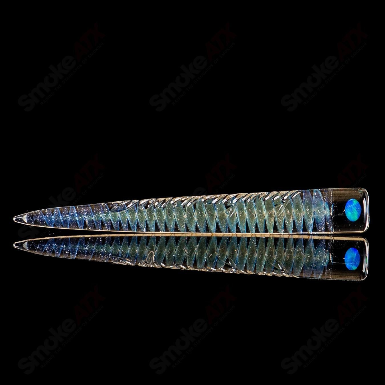 4 Opal Accent Spiral Poker Tool Sovereignty Glass - Smoke ATX