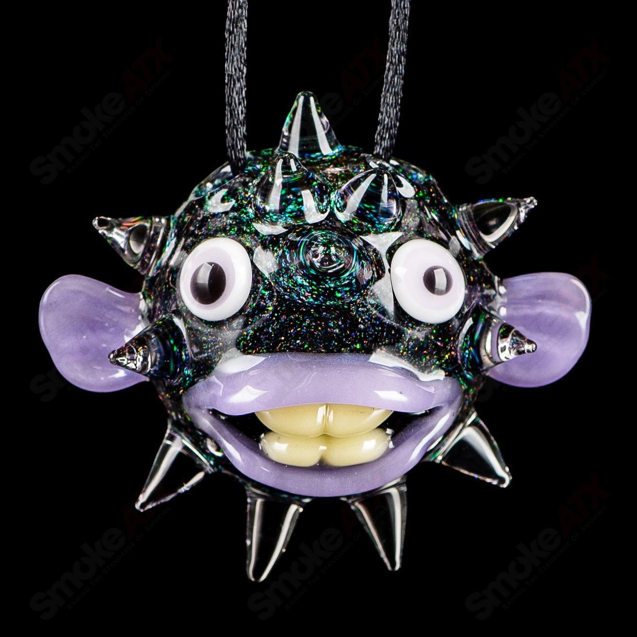 4 Puffer Pendant Chadd Lacy Glass - Smoke ATX