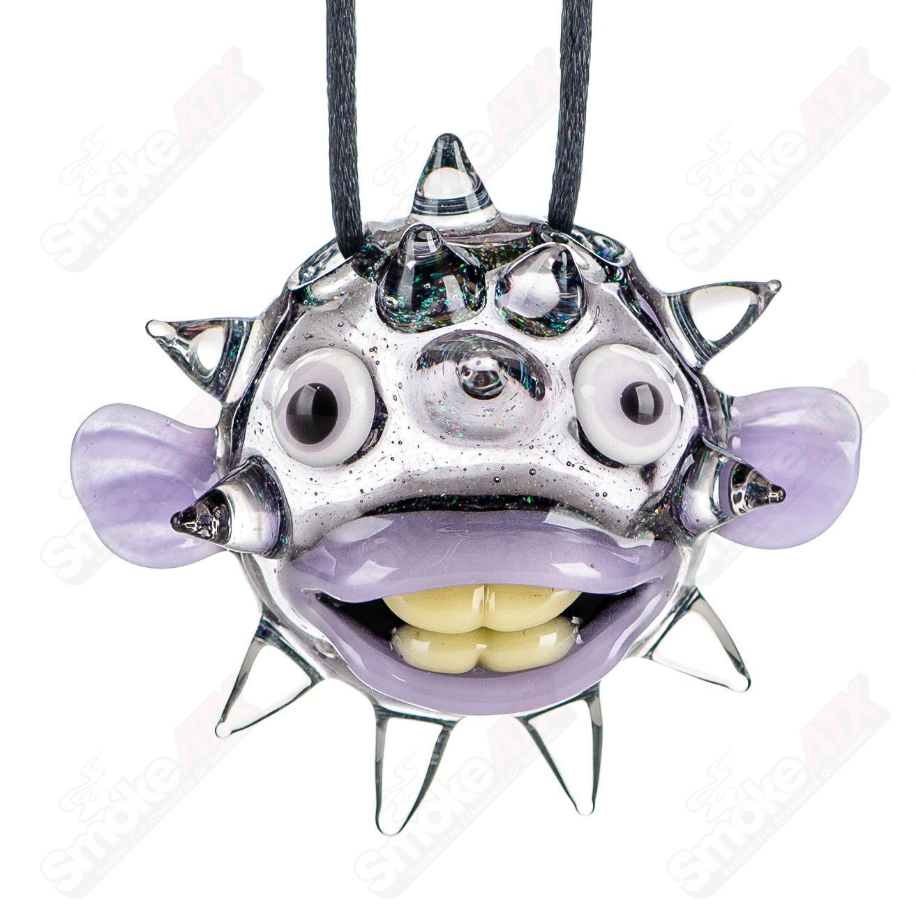 4 Puffer Pendant Chadd Lacy Glass - Smoke ATX