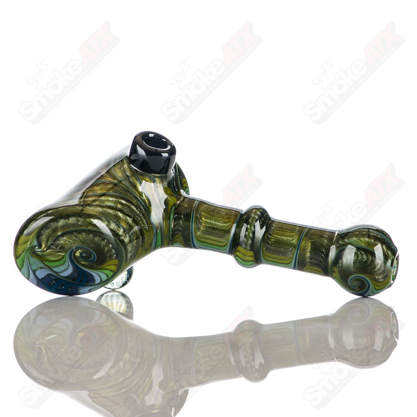 4 Wig Wag Hammer Dry Pipe Katy Wright Glass - Smoke ATX