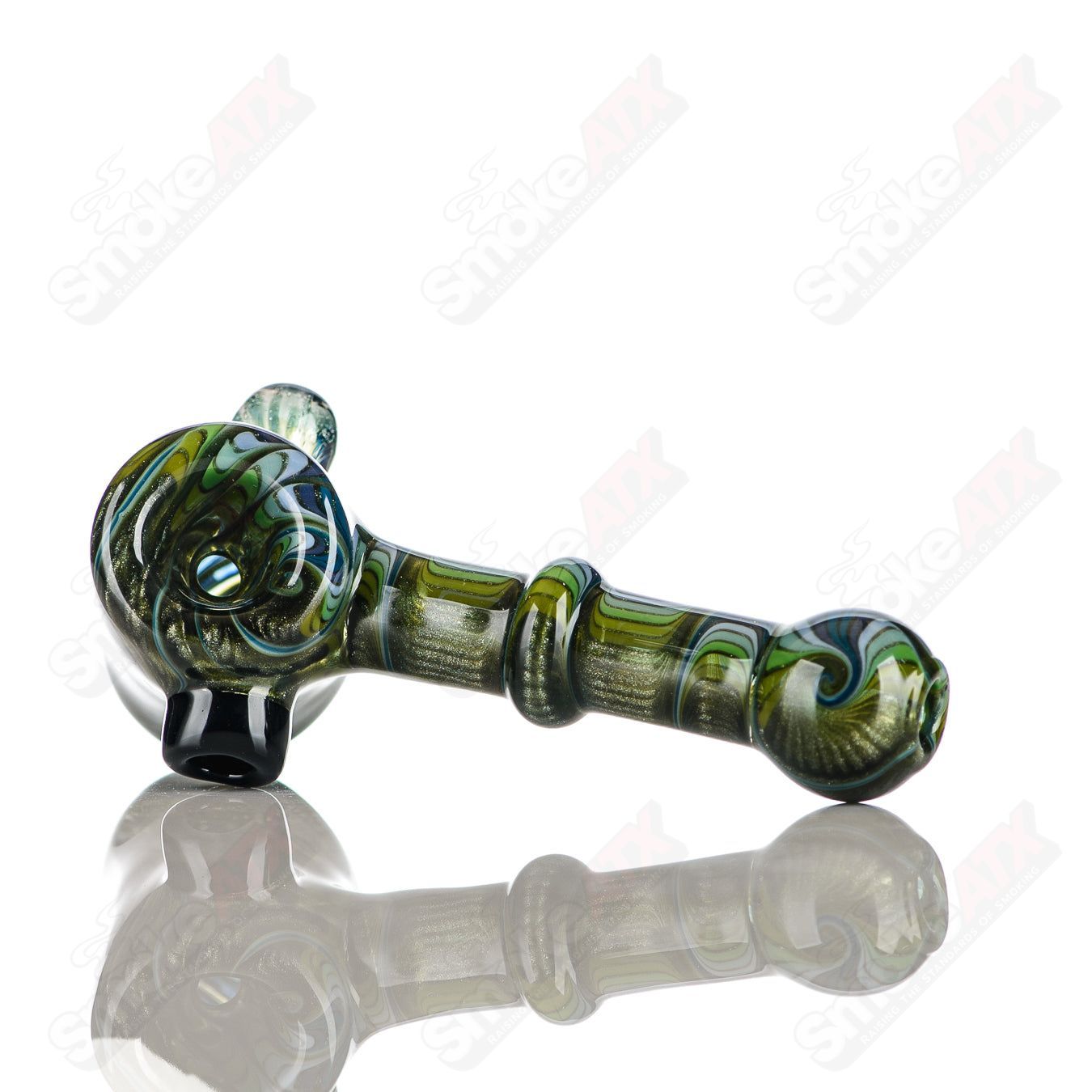 4 Wig Wag Hammer Dry Pipe Katy Wright Glass - Smoke ATX