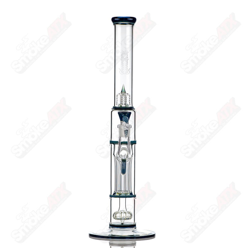 Pillar Straight Neck Solid  Foot Full Accent w/ Accented Seals (Irrid) Size Sovereignty - Smoke ATX