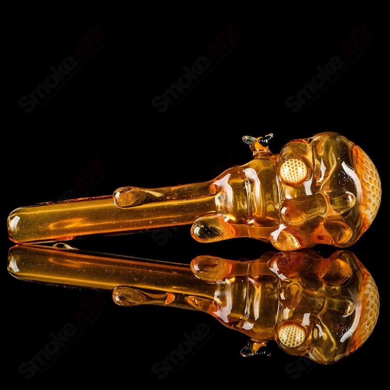 Beehive Honeycomb Spoon Hand Pipe Joe P Glass - Smoke ATX