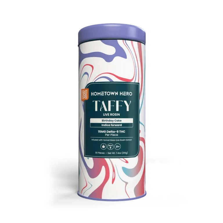 450mg Birthday Cake Live Rosin D9 Taffy Hometown Hero - Smoke ATX