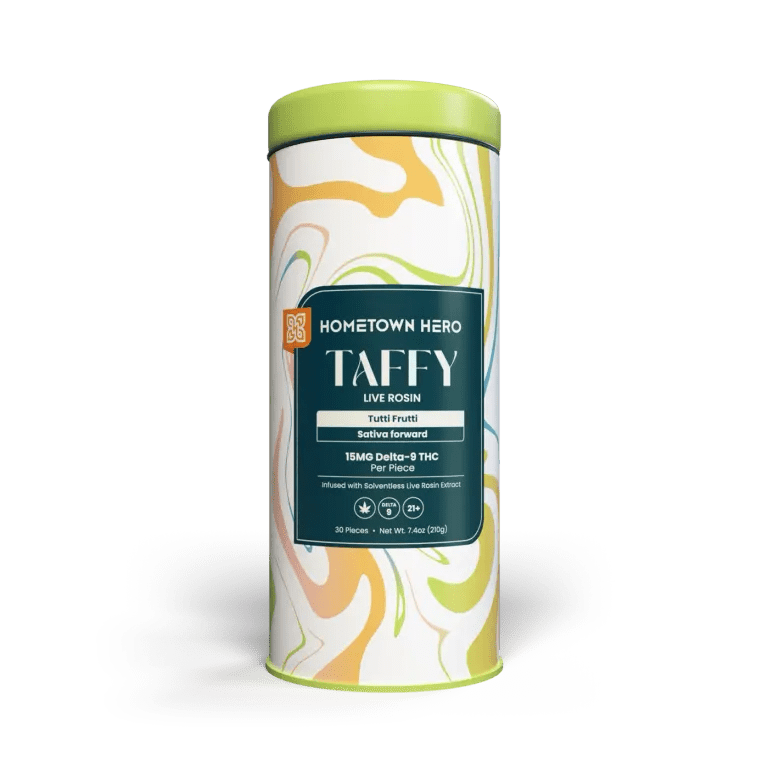 450mg Frutti Tutti Delta - 9 Live Rosin Taffy Hometown Hero - Smoke ATX