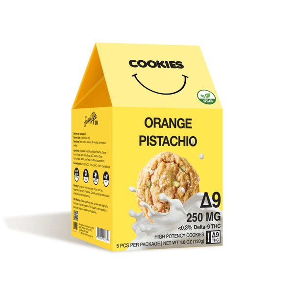 250mg D9 Orange Pistachio Cookies Sweet Life by QWIN - Smoke ATX