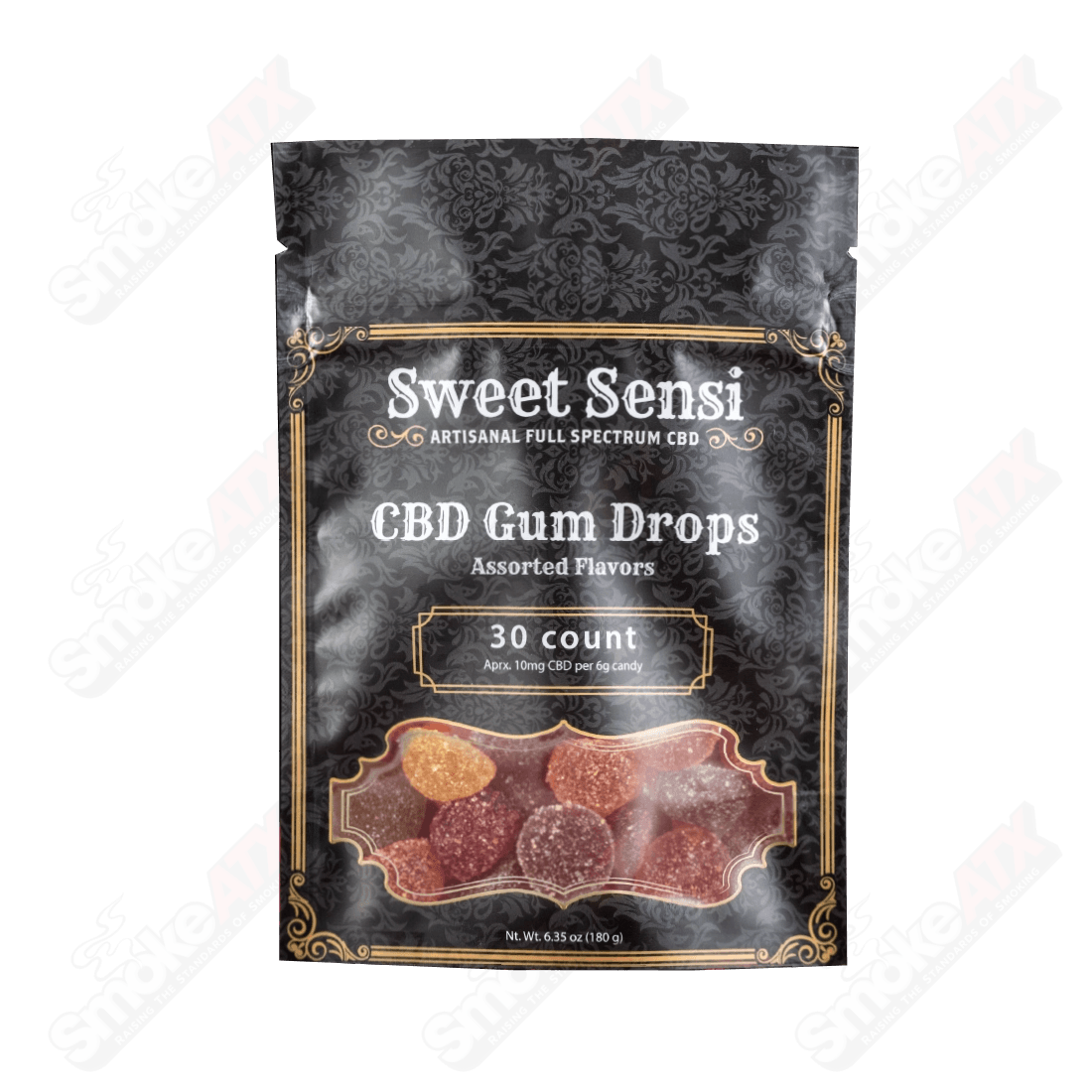 30ct 300mg Assorted Flavor CBD Gum Drops Sweet Sensi - Smoke ATX
