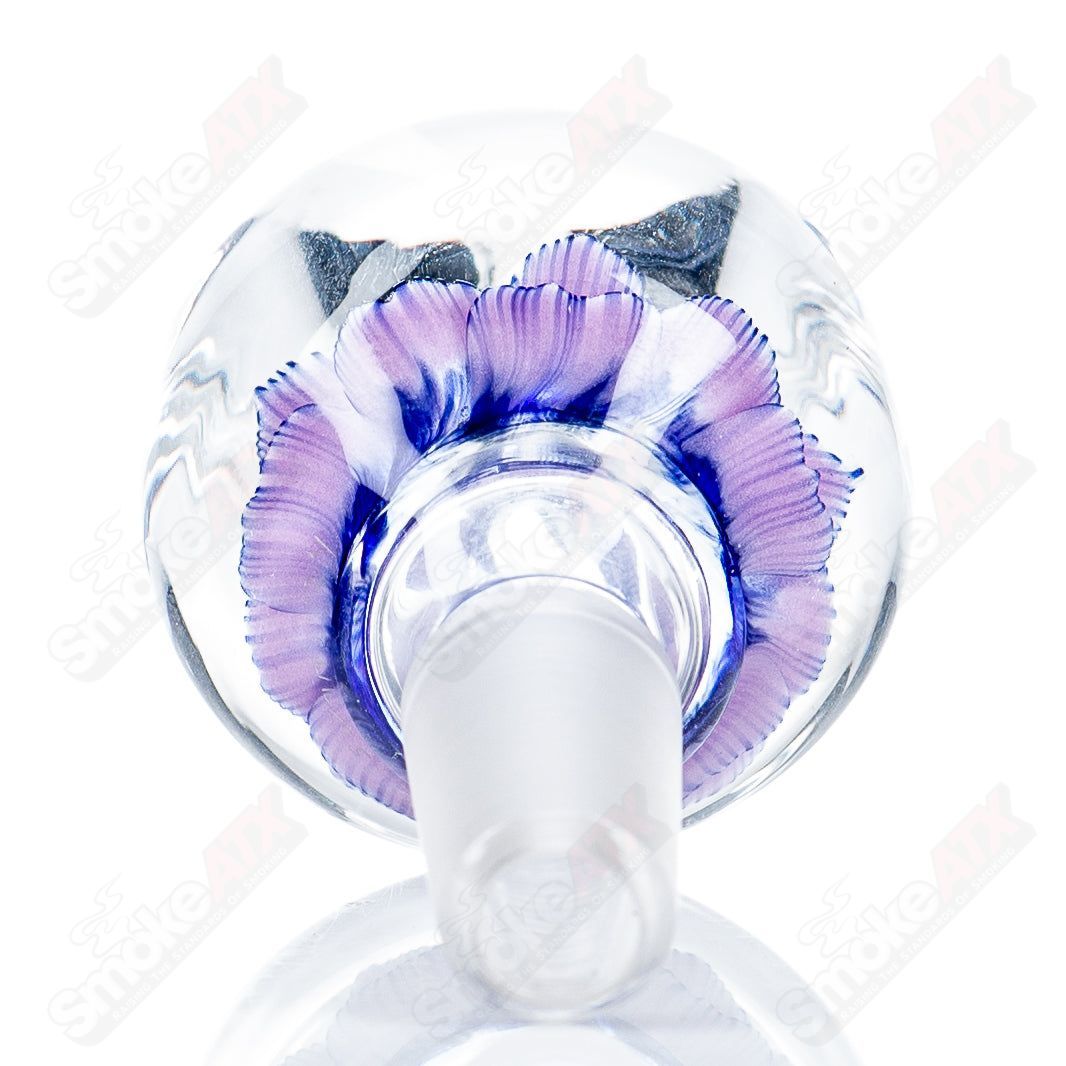 5 14mm Flower Marble Bowl by Swan Glass - Smoke ATX