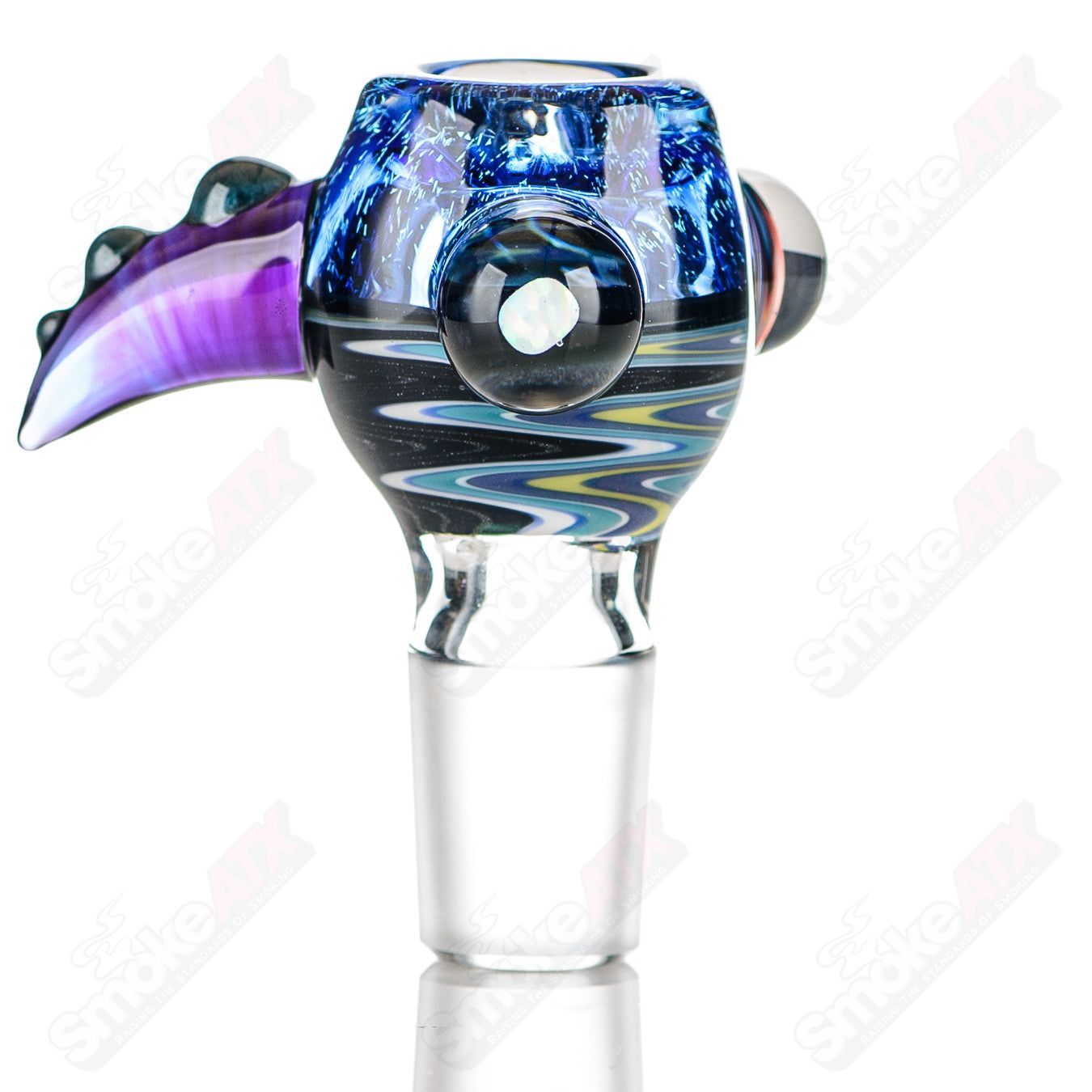 5 18mm Color Worked Slide Bowl Jeremy from Oregon - Smoke ATX