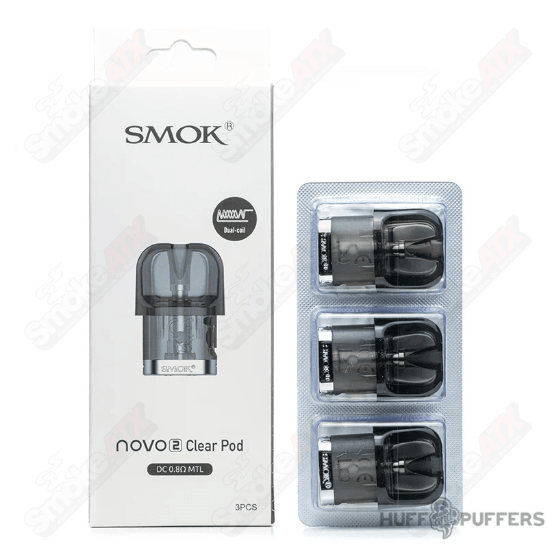 5 PCS Novo 2 Clear Pod Mesh 0.8ohm MTL SMOK - Smoke ATX