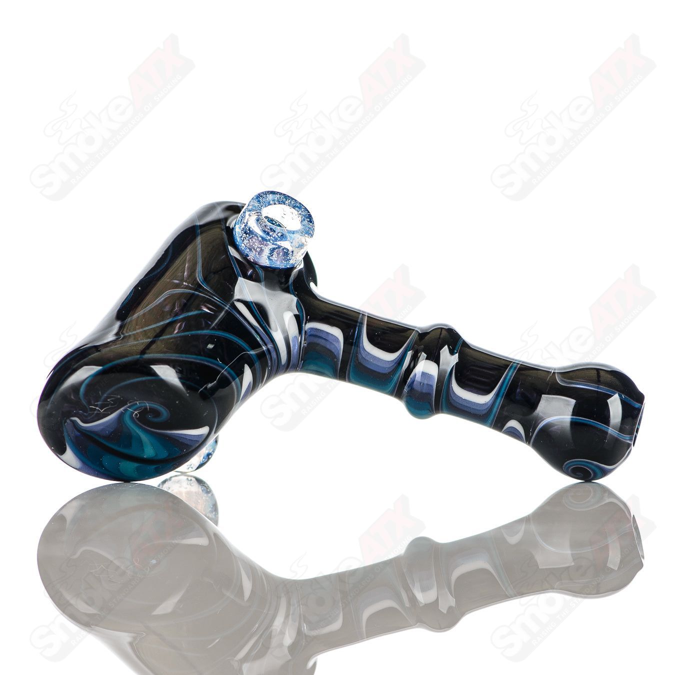 5 Wig Wag Hammer Dry Pipe Katy Wright Glass - Smoke ATX