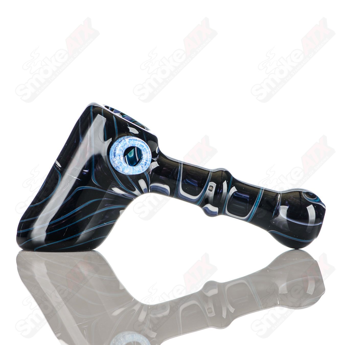5 Wig Wag Hammer Dry Pipe Katy Wright Glass - Smoke ATX