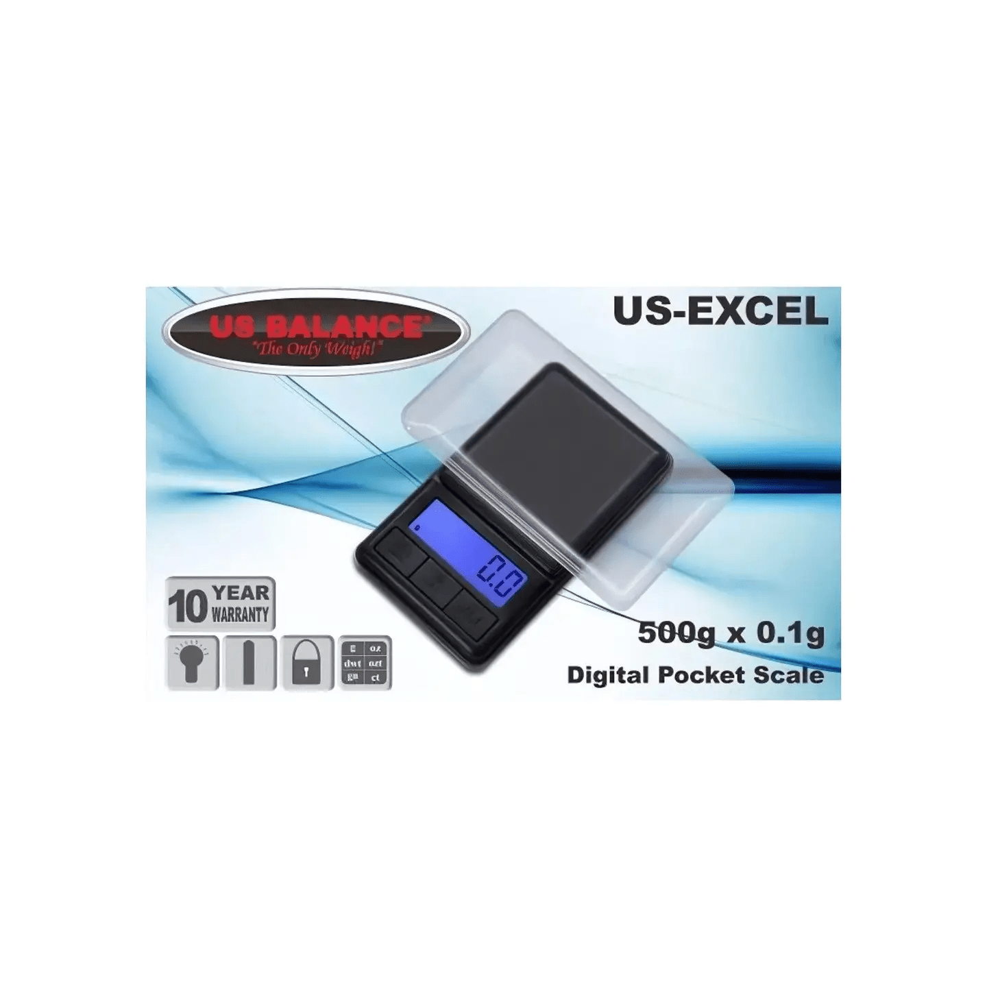 500g X 0.1g Us - Excel Digital Scale US Balance - Smoke ATX