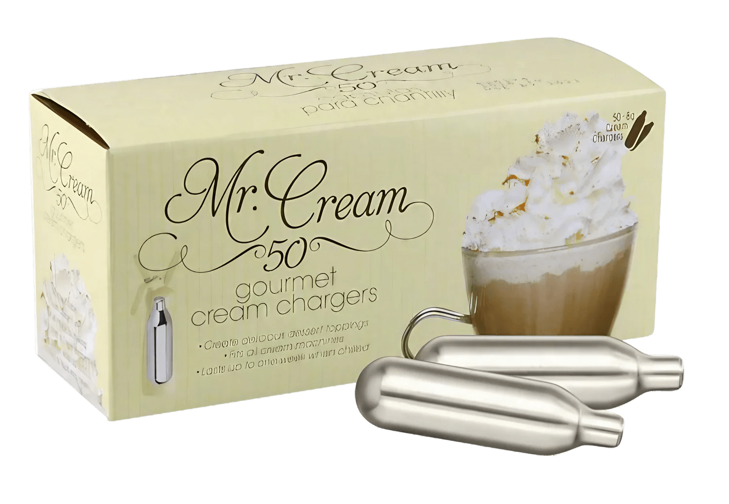 50pk Mr. Cream Cream Chargers - Smoke ATX