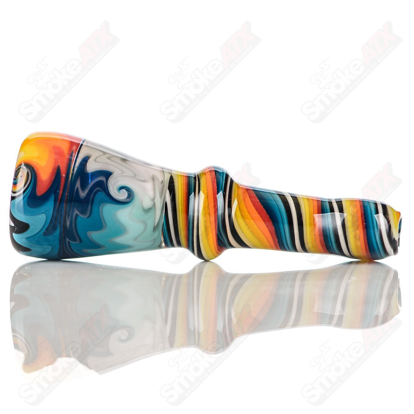 #4 Wig Wag Chillum Katy Wright Glass - Smoke ATX