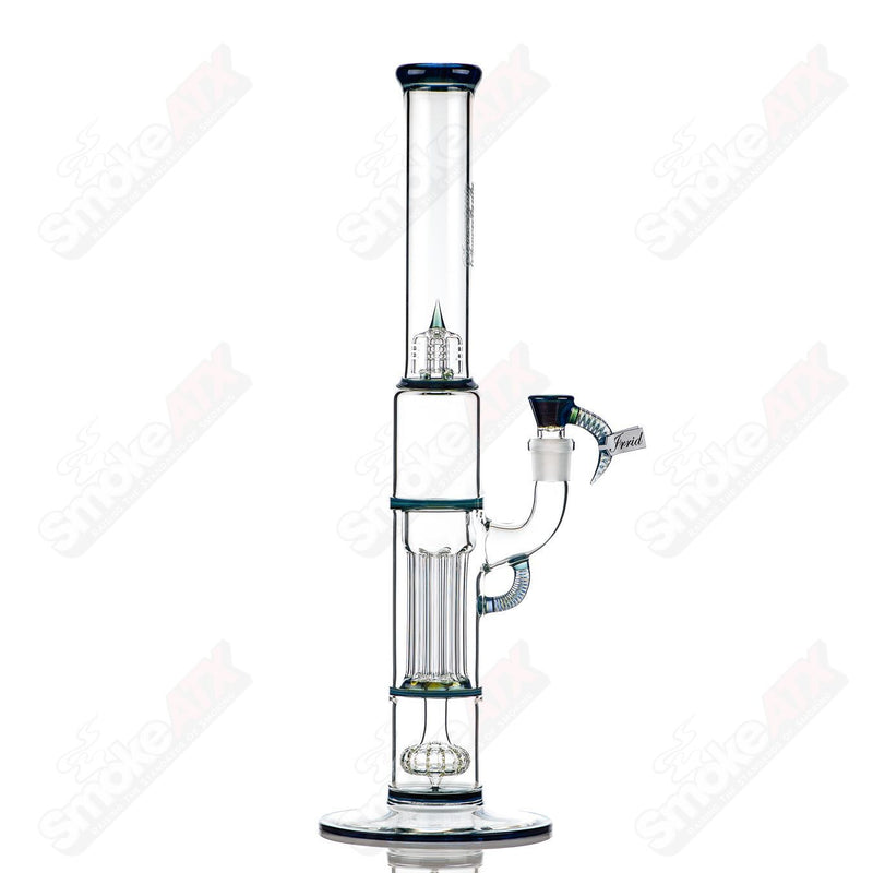Pillar Straight Neck Solid  Foot Full Accent w/ Accented Seals (Irrid) Size Sovereignty - Smoke ATX