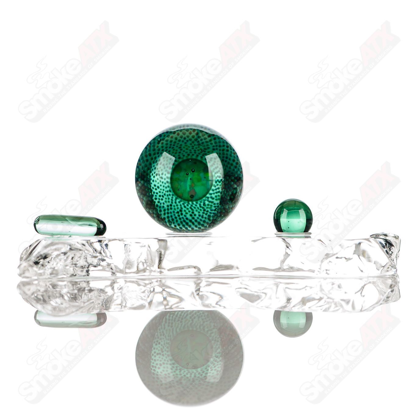 #1 Geometric Slurper Marble JH Glassworks - Smoke ATX