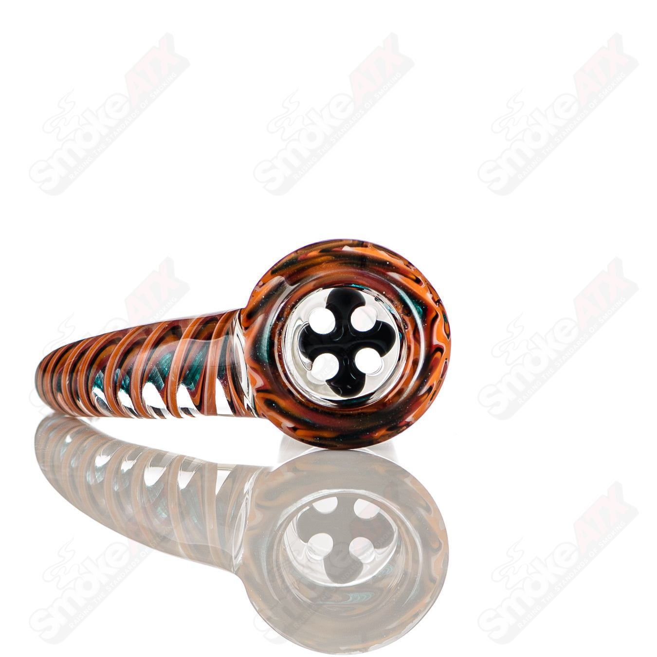 #19 18mm Worked Color 4-Hole Slide Texas Tubes - Smoke ATX