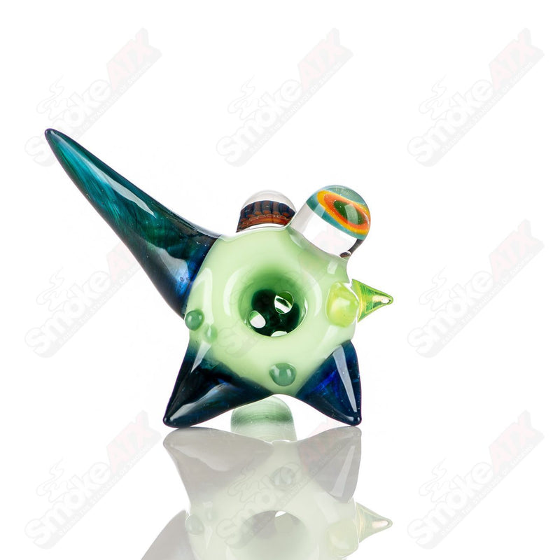 #8 14mm Full Color Worked Horn Milli Bowl JMass