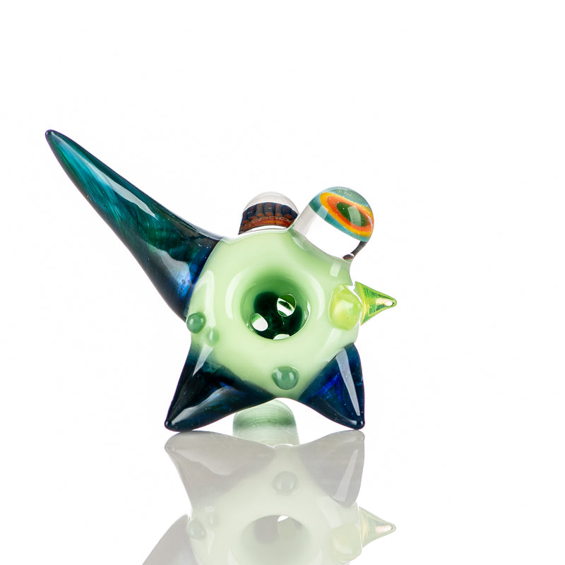 #8 14mm Full Color Worked Horn Milli Bowl JMass