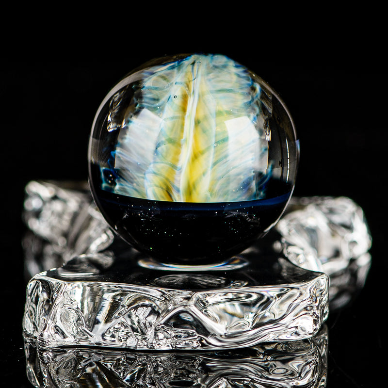 #1 Fume Latticino Marble Signed - JMK Glass