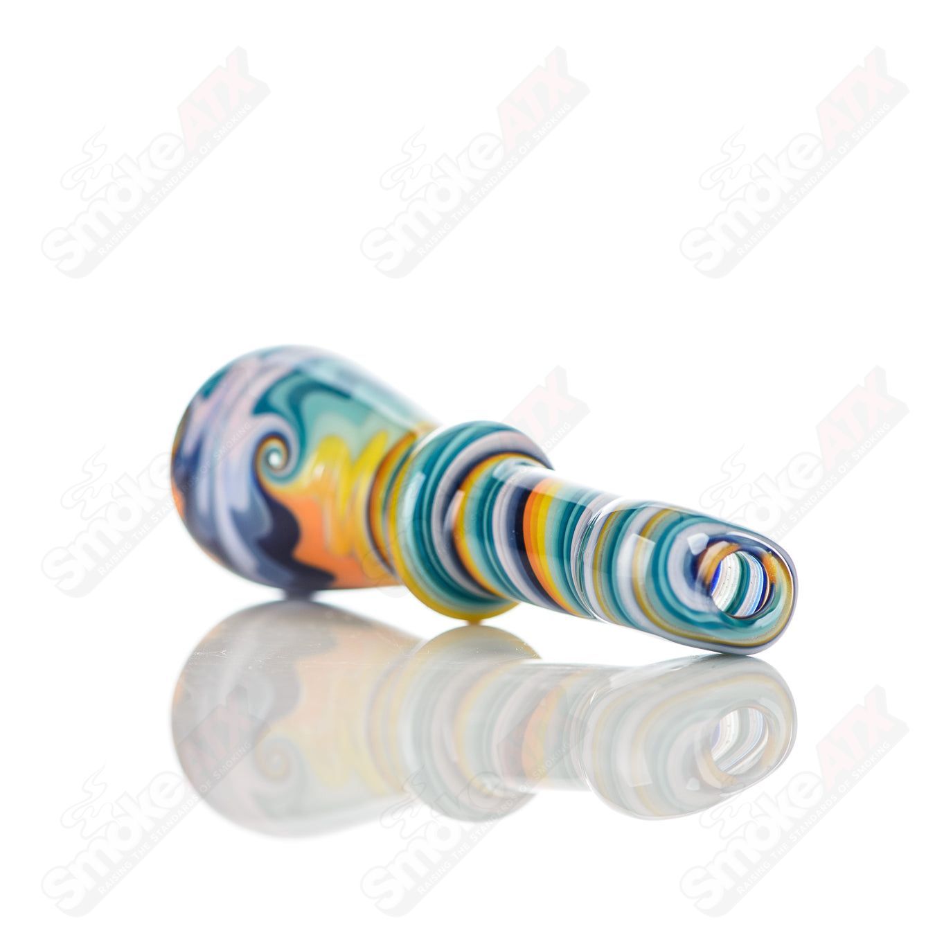 #18 Wig Wag Chillum Katy Wright Glass - Smoke ATX