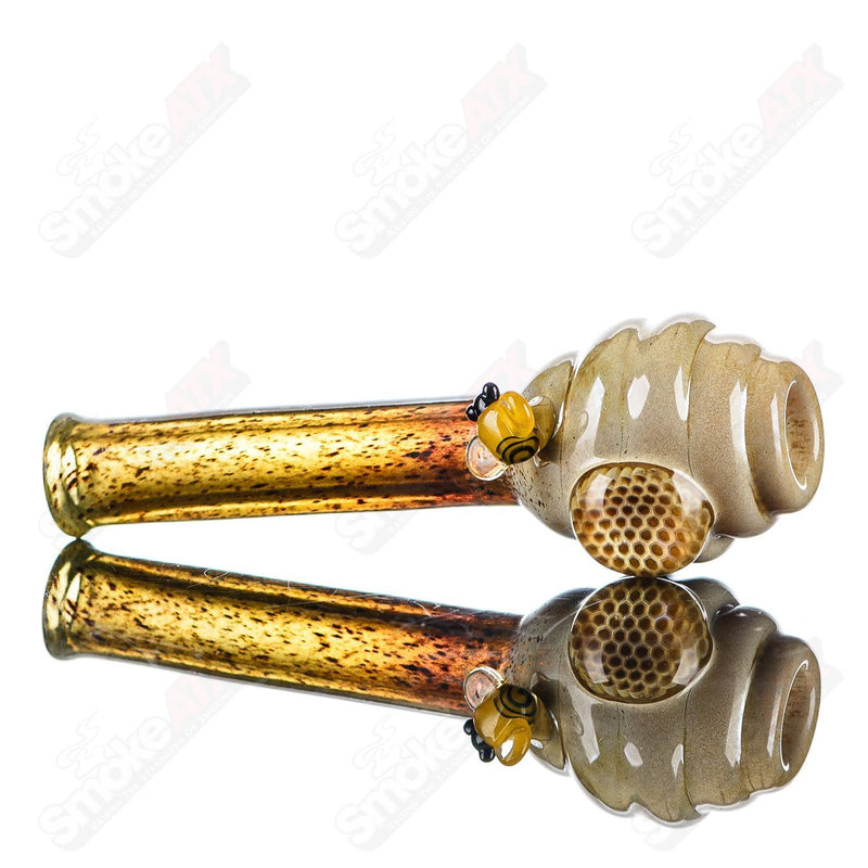 Beehive Honeycomb Chillum Joe P Glass - Smoke ATX