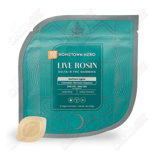 5mg Northern Lights Delta - 9/CBD Live Rosin Gummies Hometown Hero - Smoke ATX