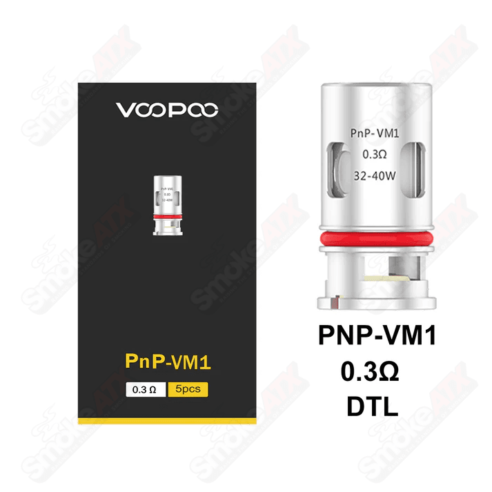 5PCS 0.3ohm PnP - VM1 VooPoo - Smoke ATX