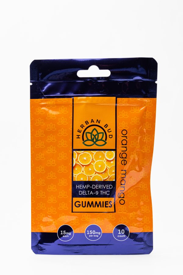 15mg Orange Mango 10ct D9 Gummies Herban Bud - Smoke ATX