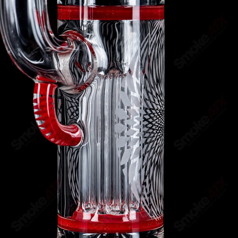 60mm Pillar Natty Neck Solid Foot Full Accent w F4 Perc (Lucy x Cherry) Sovereignty - Smoke ATX 