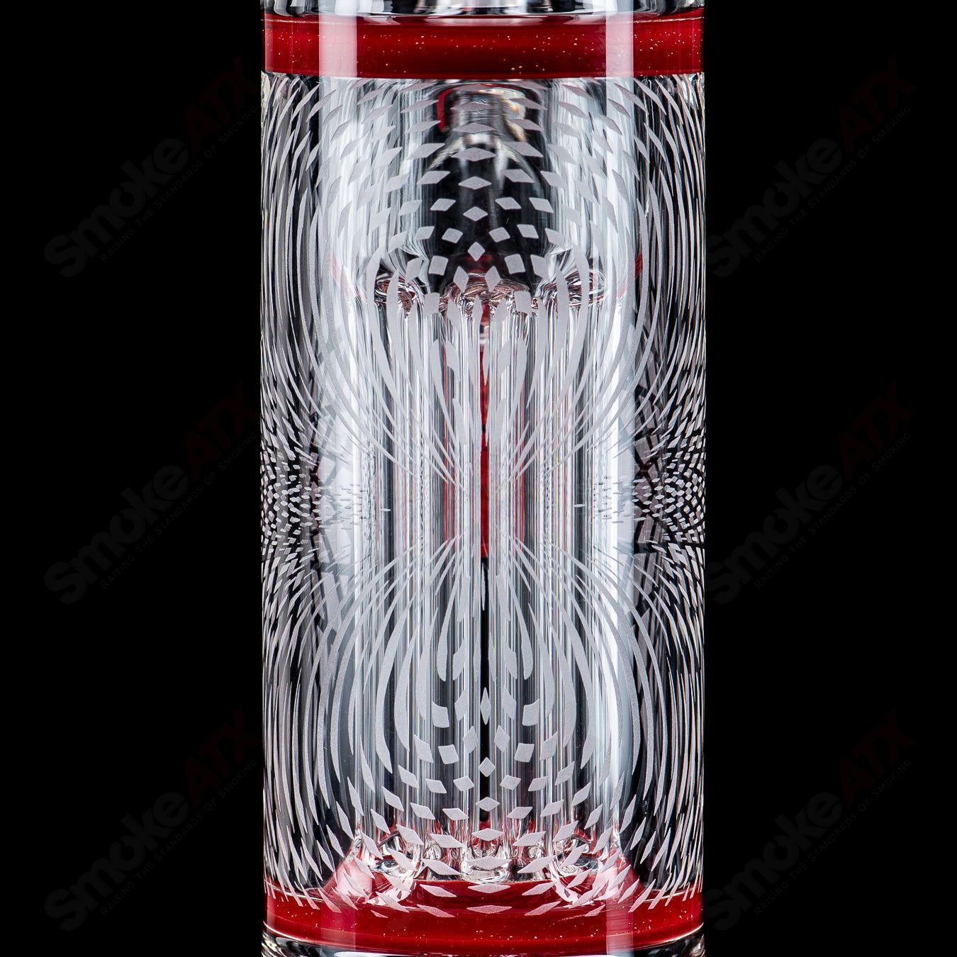 60mm Pillar Natty Neck Solid Foot Full Accent w F4 Perc (Lucy x Cherry) Sovereignty - Smoke ATX 