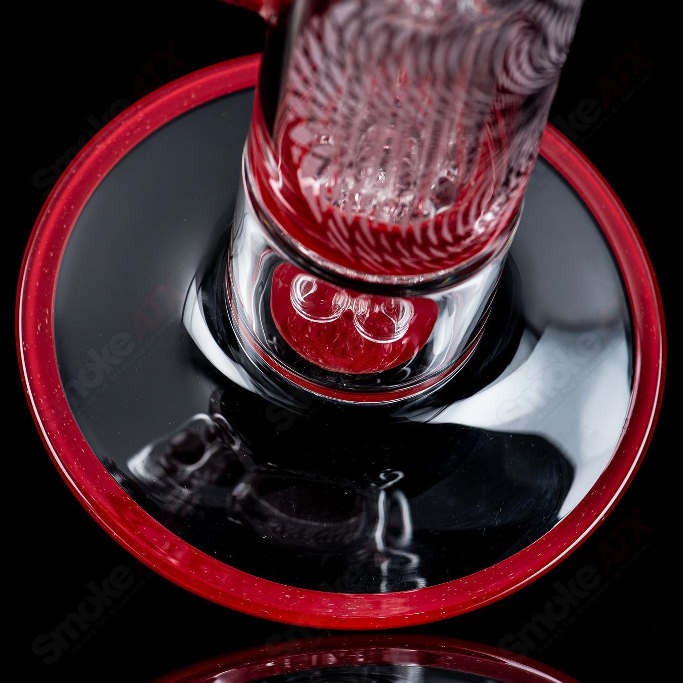 60mm Pillar Natty Neck Solid Foot Full Accent w F4 Perc (Lucy x Cherry) Sovereignty - Smoke ATX 