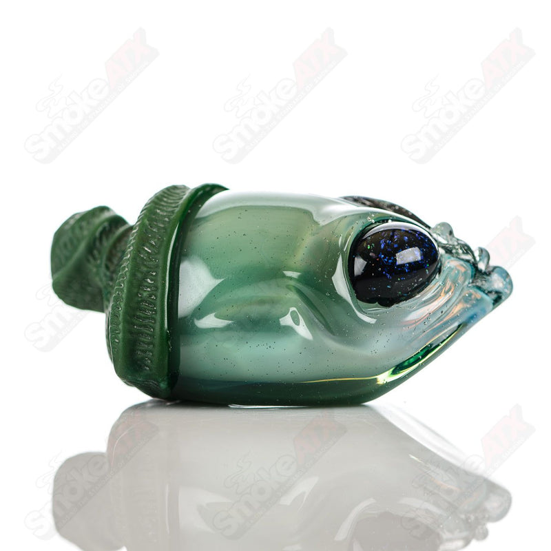 #3 Alien Pendant w Beanie Ghost Glass