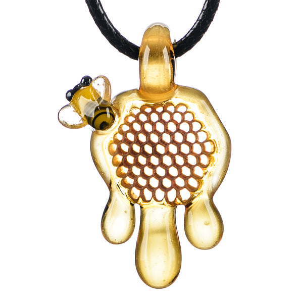#2 Small Honeycomb Drip Pendant Joe P Glass - Smoke ATX