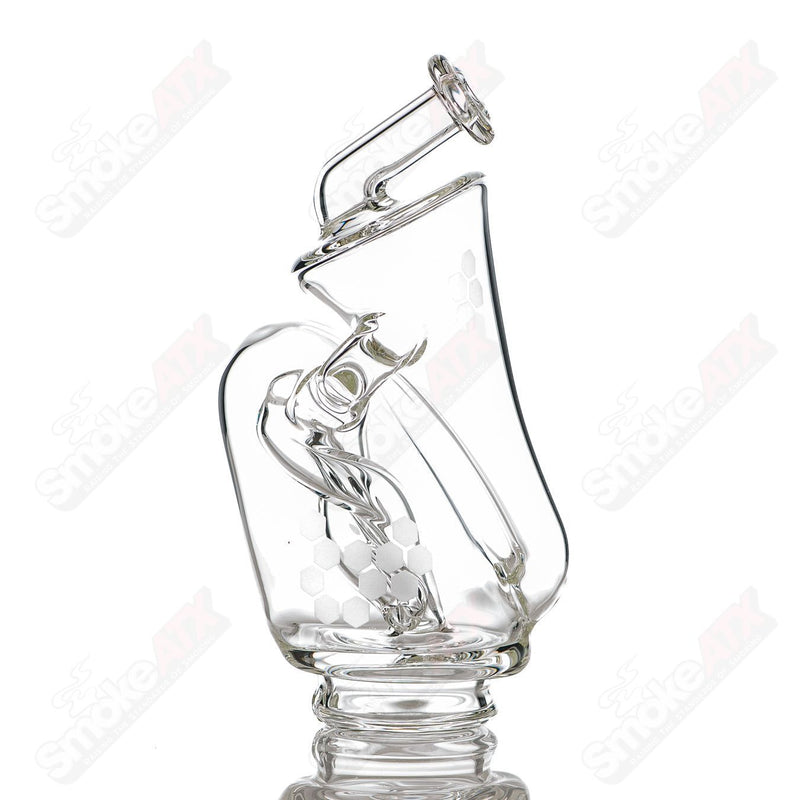 Honeycomb Recyler Top for Peak Pro by Knuckles Glass - Smoke ATX