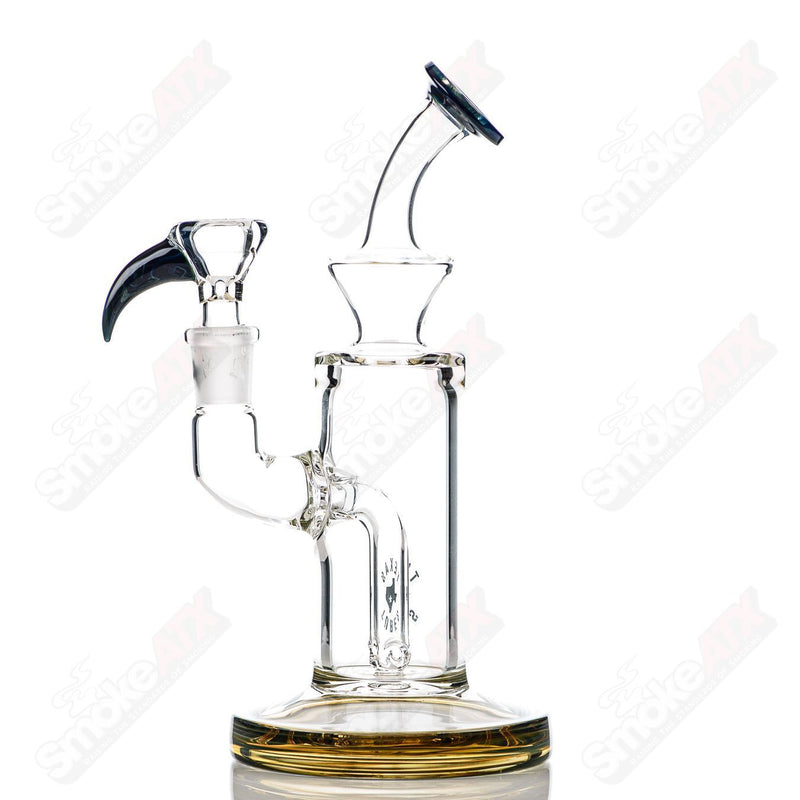 8in 14mm Rig w/ Flower Bowl (Blue-Green) Texas Tubes - Smoke ATX