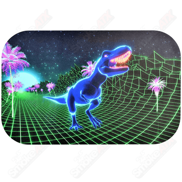 16in 80s T-Rex Pulsar Dab Padz Mat - Smoke ATX