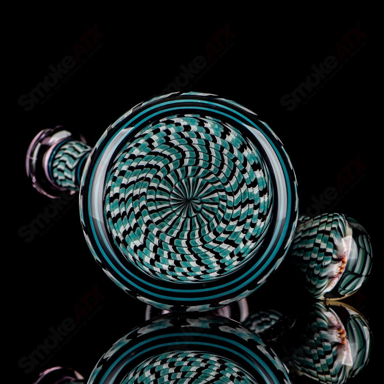 Coiled Latticello Milli Rig Conversion Glass x Boehme #3 - Smoke ATX