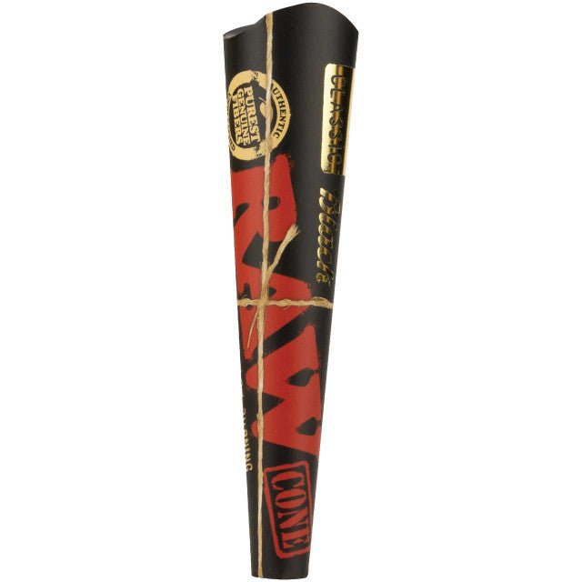 6pk 1 1/4 Black Cones RAW - Smoke ATX